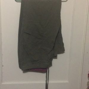 Plus sized olive colored khaki pants